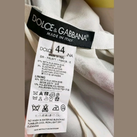 Dolce and Gabbana Ruched Floral Printed Silk Dress - Picture 7 of 7